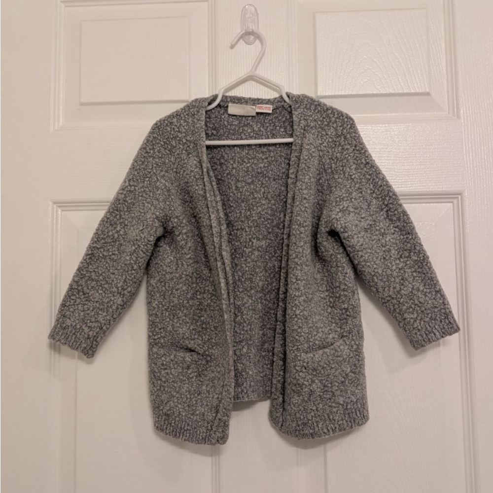Baby Zara Gray Knitwear Sweater Open Cardigan 2-3 Years
